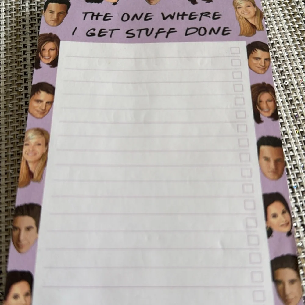 Friends Sitcom Notepad Humor The One Where I Get Stuff Done